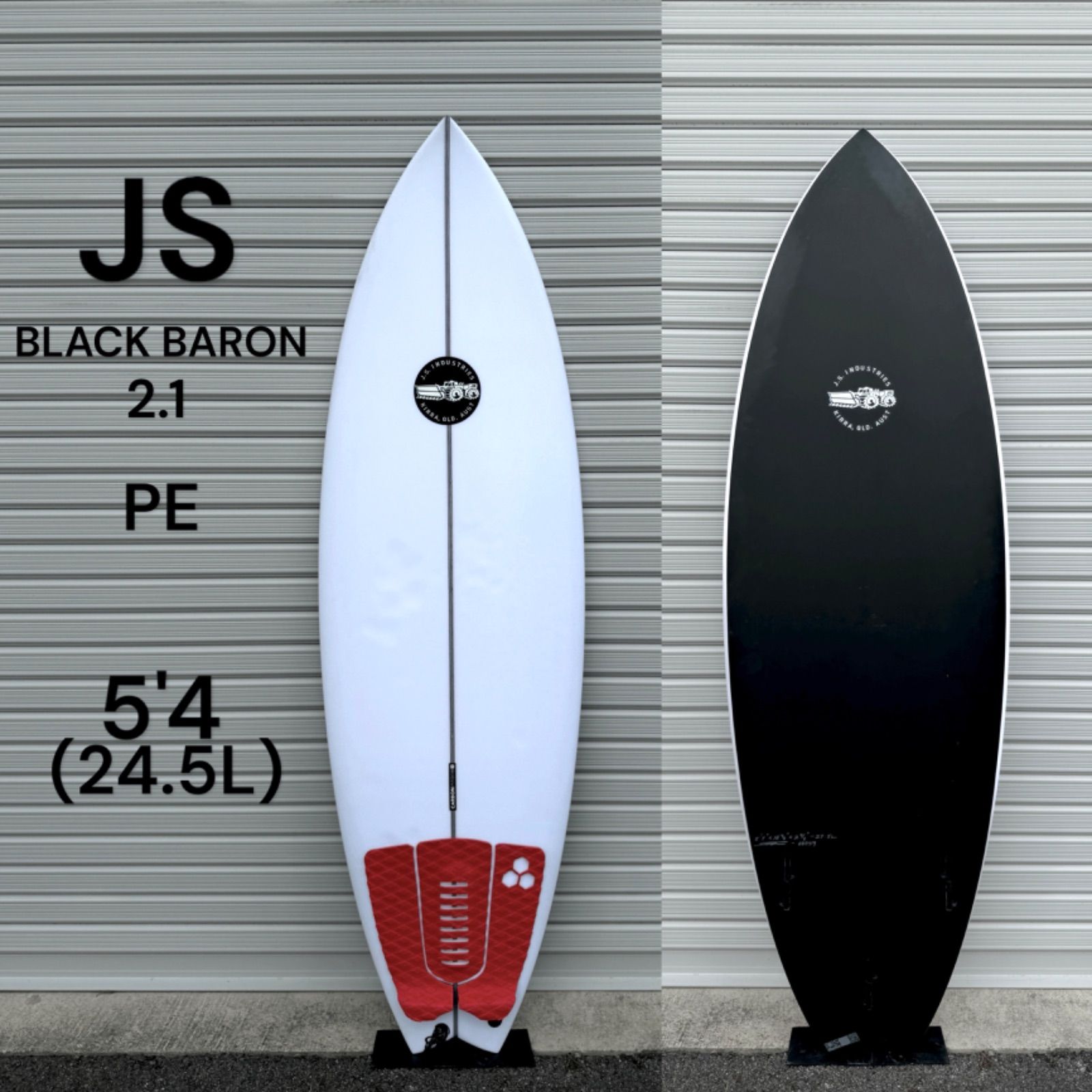 極美品 JS サーフボード 5'4 24.5L BLACK BARON 2.1 ブラックバロン 2.1 ショートボード PE