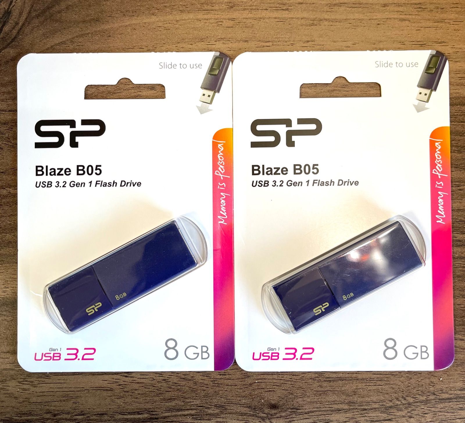 (まとめ) シリコンパワー USB3.0スライド式フラッシュメモリ 16GB ネイビー SP016GBUF3B05V1D 1個 〔×10セット〕