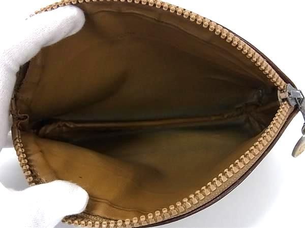 セリーヌ ヴィンテージ PVC×レザー マカダム柄 ポーチ BROWN CELINE セリーヌ ヴィンテージ マカダム柄 PVC×レザー メイク