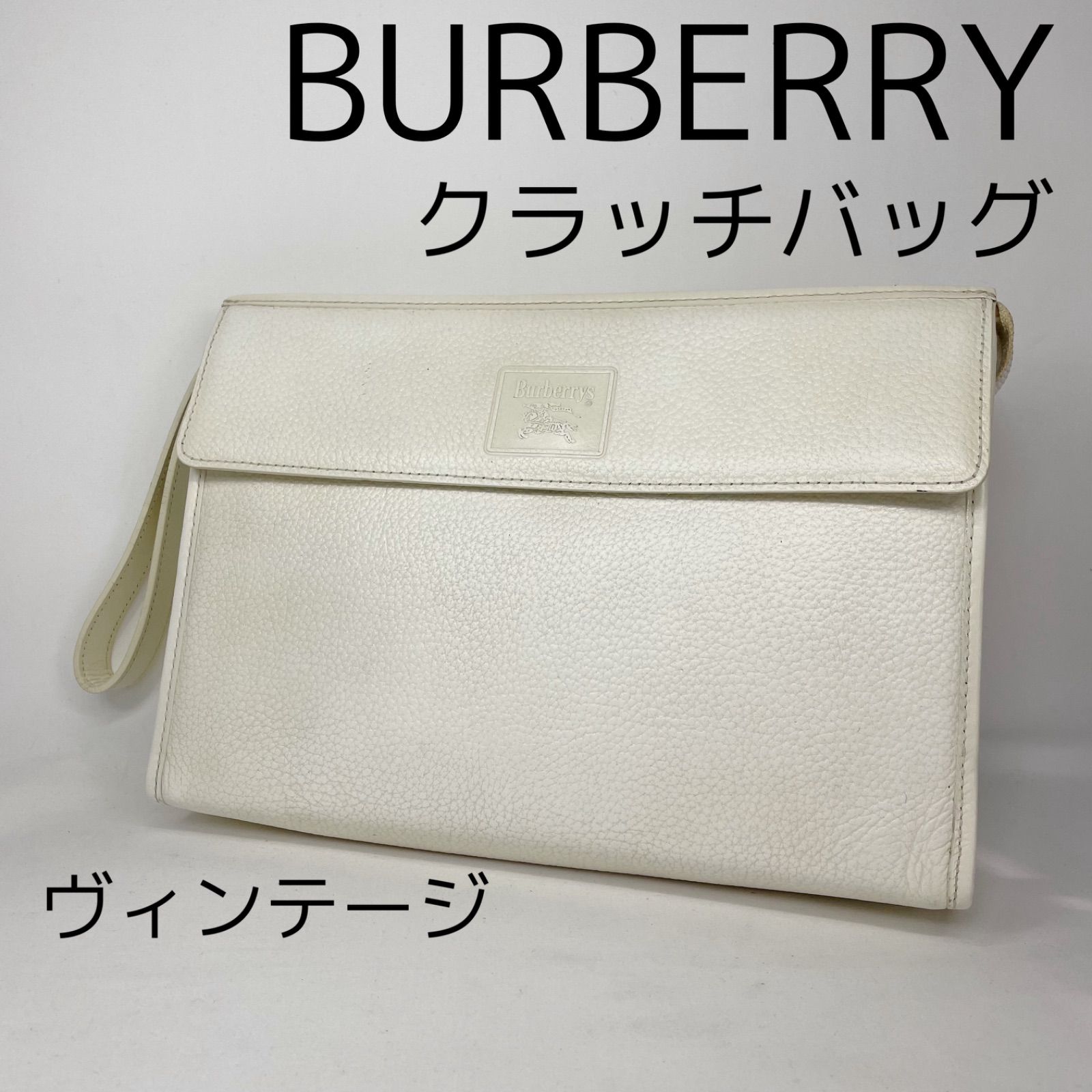 BURBERRY バーバリー クラッチバッグ セカンドバッグ シャドーホース ノバチェック ホワイト クリーム - メルカリ