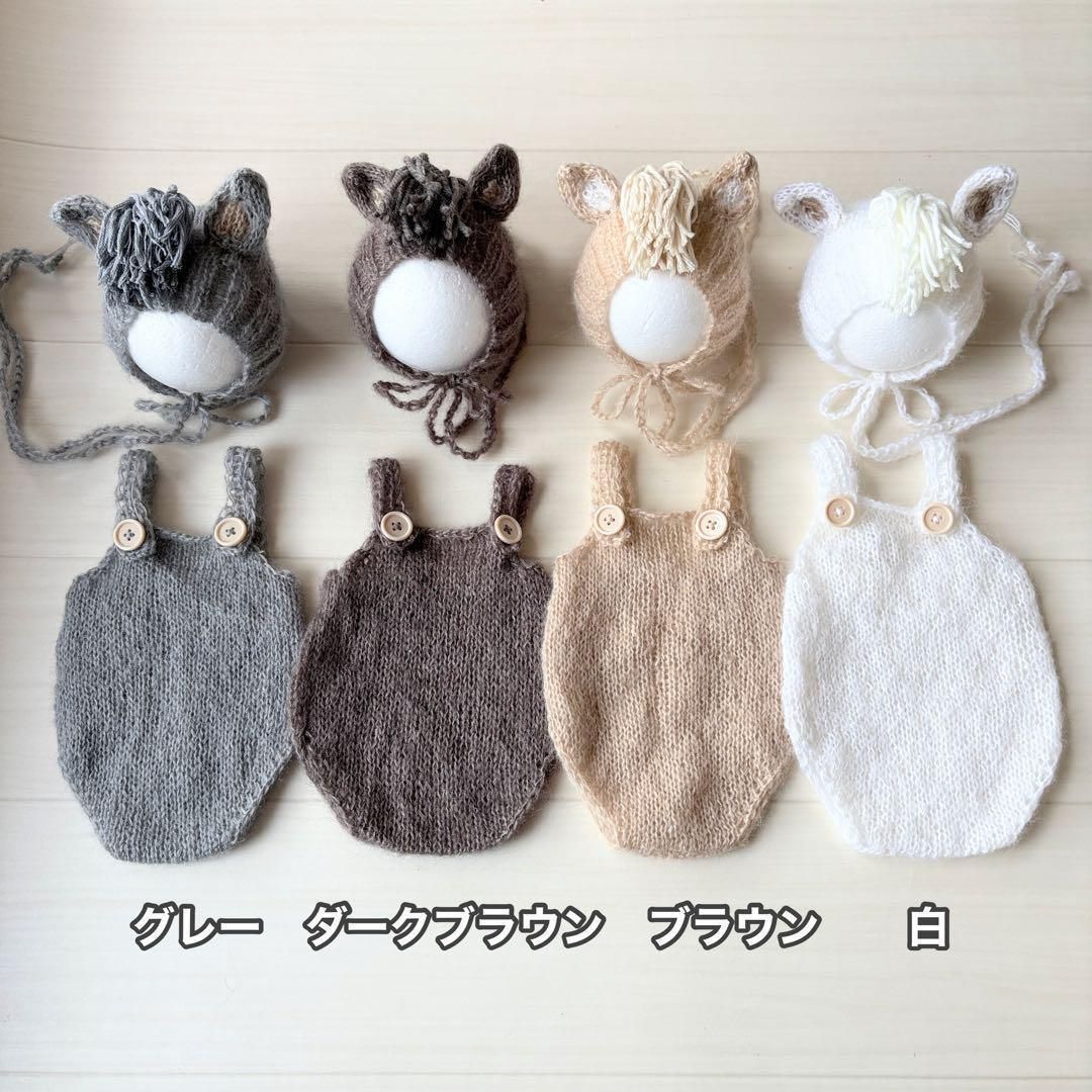 ブラウン馬×バスケット×かごセット♪ニューボーンフォト撮影