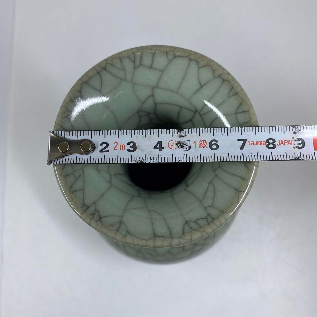 中国美術 哥窯 青磁花瓶 高さ19㎝ 東な6-1012① - メルカリ