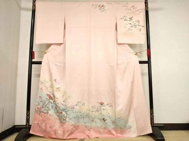本物ファッション - 平和屋着物□訪問着 刺繍 花蝶文 暈し染め