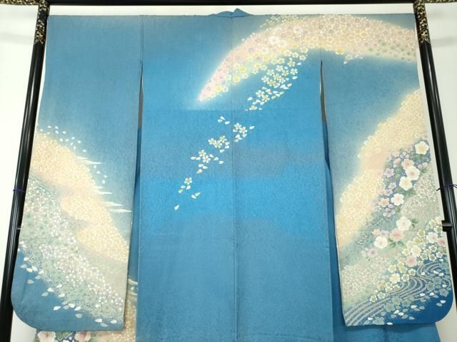 平和屋着物○豪華振袖 絞り 辻が花 暈し染め 金彩 金通し地 正絹 逸品