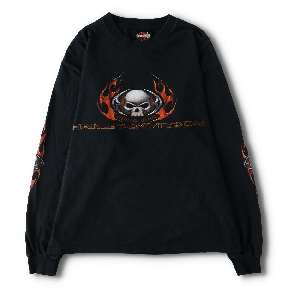 古着 00s USA製 HARLEY DAVIDSON アイアン スカル Tシャツ XL 古着