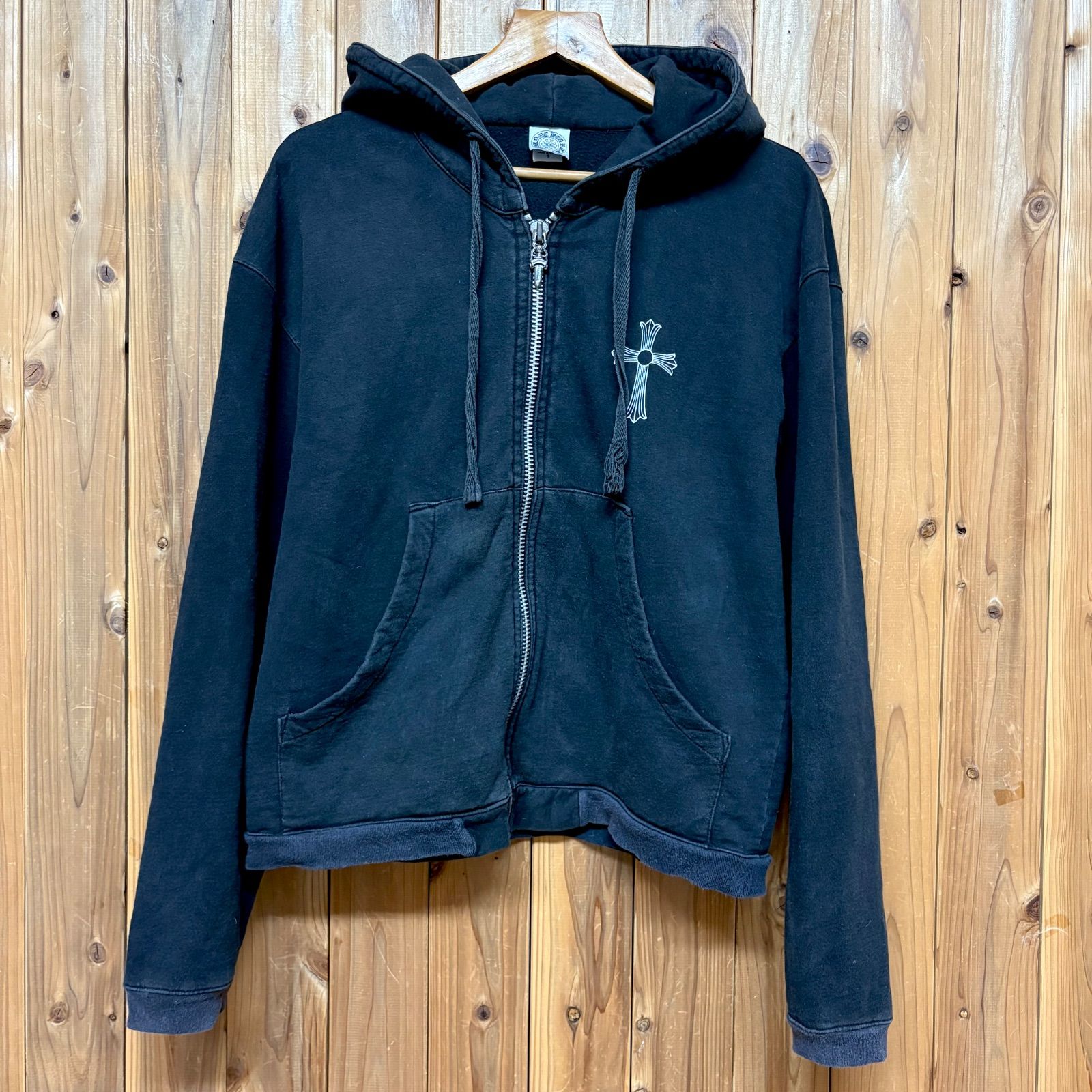 90s vintage CHROME HEARTS 裏起毛 ジップアップジャケット パーカー 