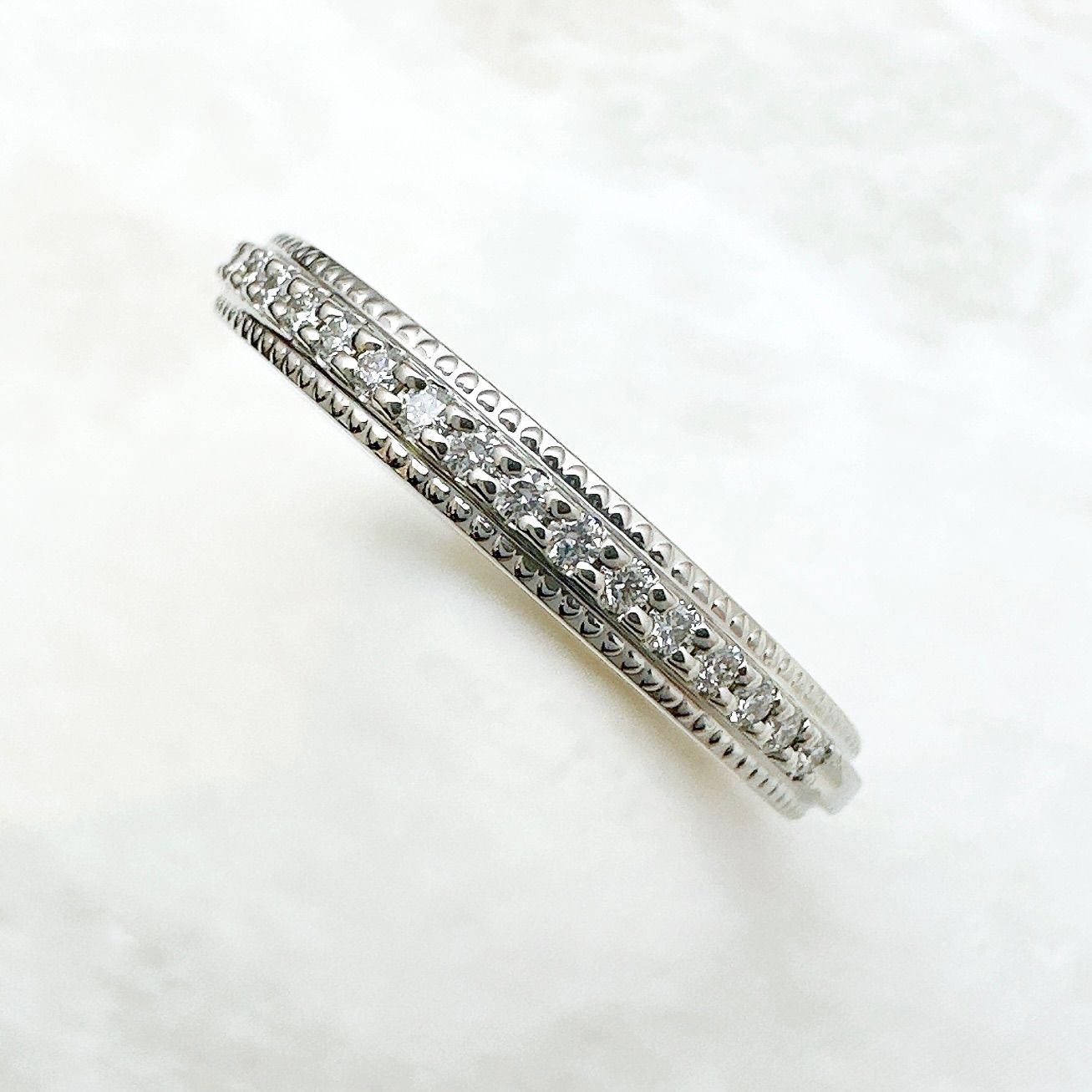 美品🌟Star jewelry ハーフエタニティ ダイヤモンド 0.12ct