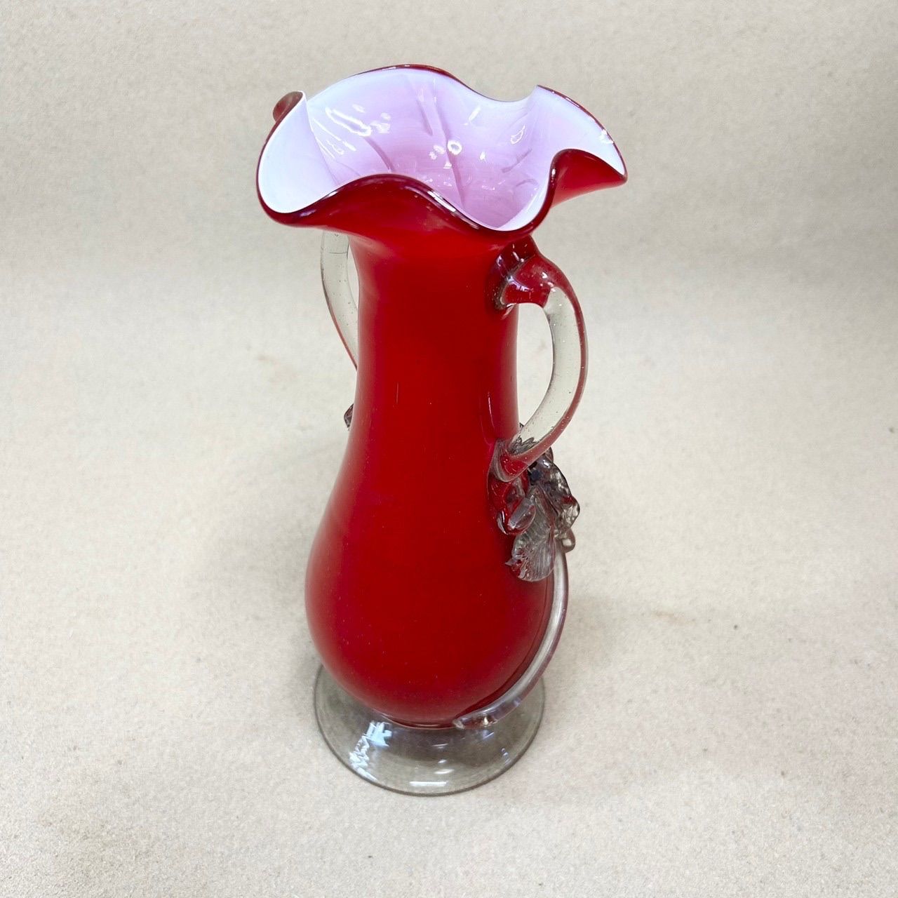 昭和 ガラス 花瓶 花器 古道具 アンティーク デキャンタ 六角面取硝子