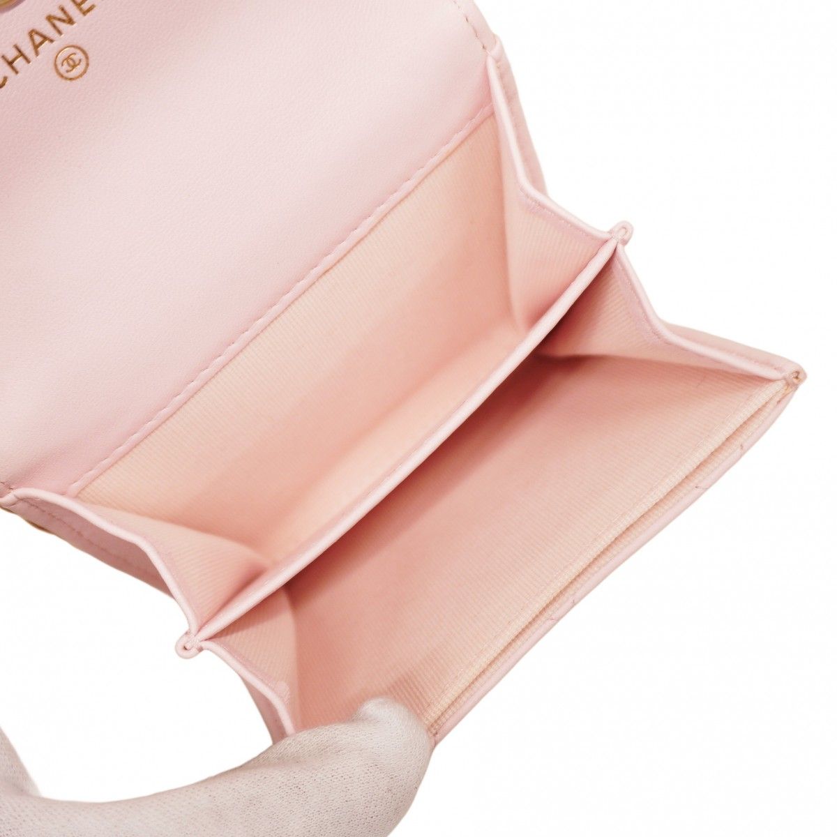 ピンク シャンパンゴールド金具