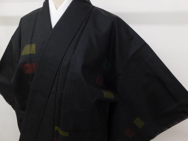 楽布特選〕P19514 本場泥大島紬袷 未使用仕立上がり品 bt