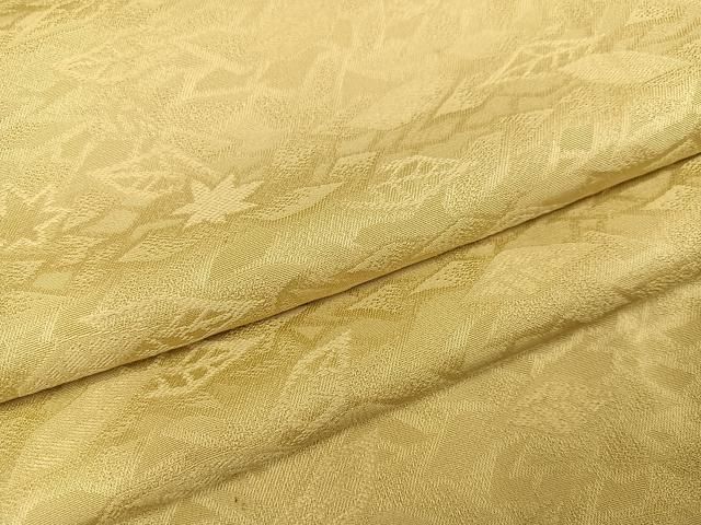 平和屋着物●上質な色無地 舞葉地紋 枯色 正絹 AABB8216ph