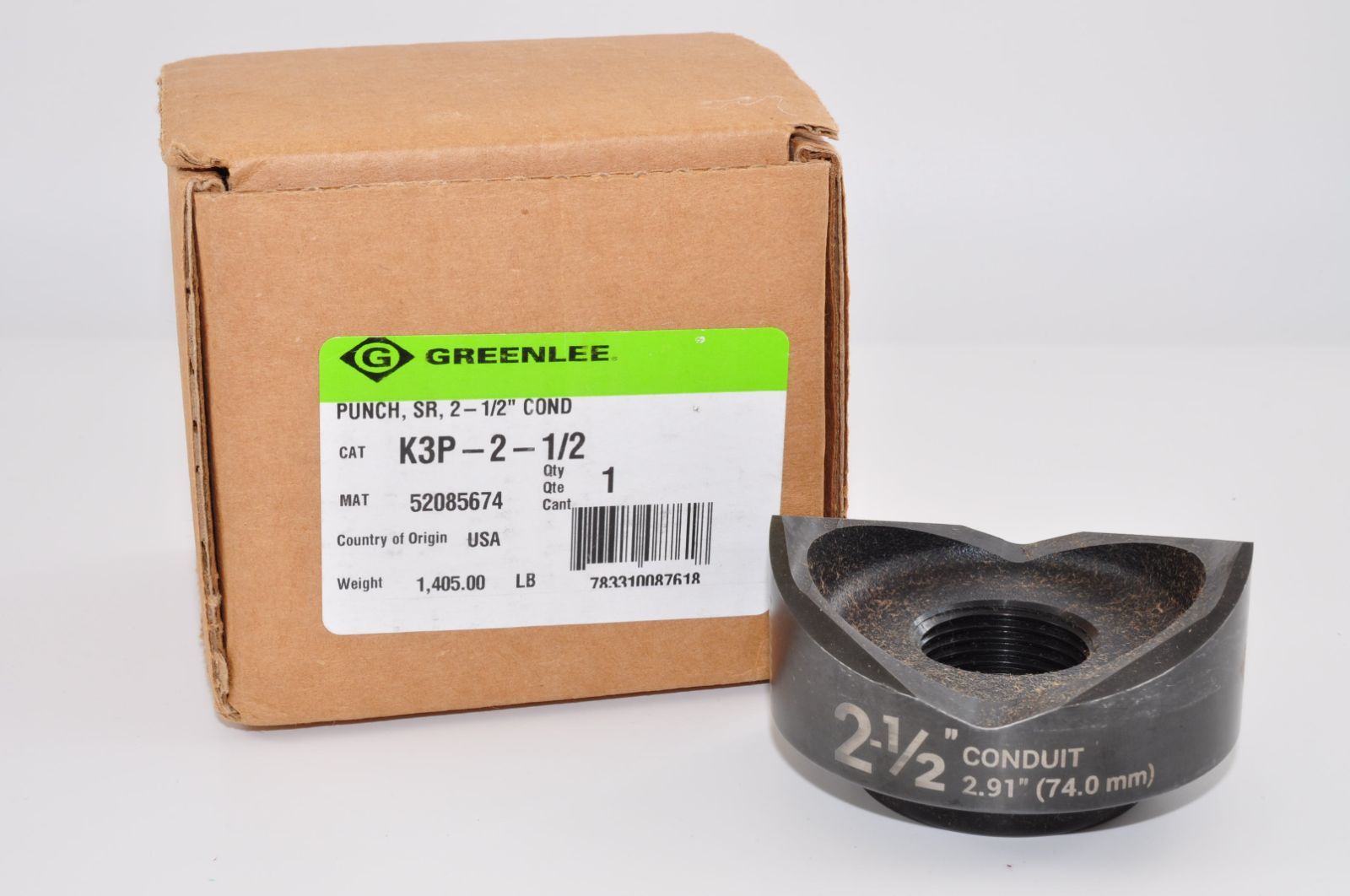 GREENLEE グリンリー パンチャー用パンチΦ74 0mm K3P-2-1|2