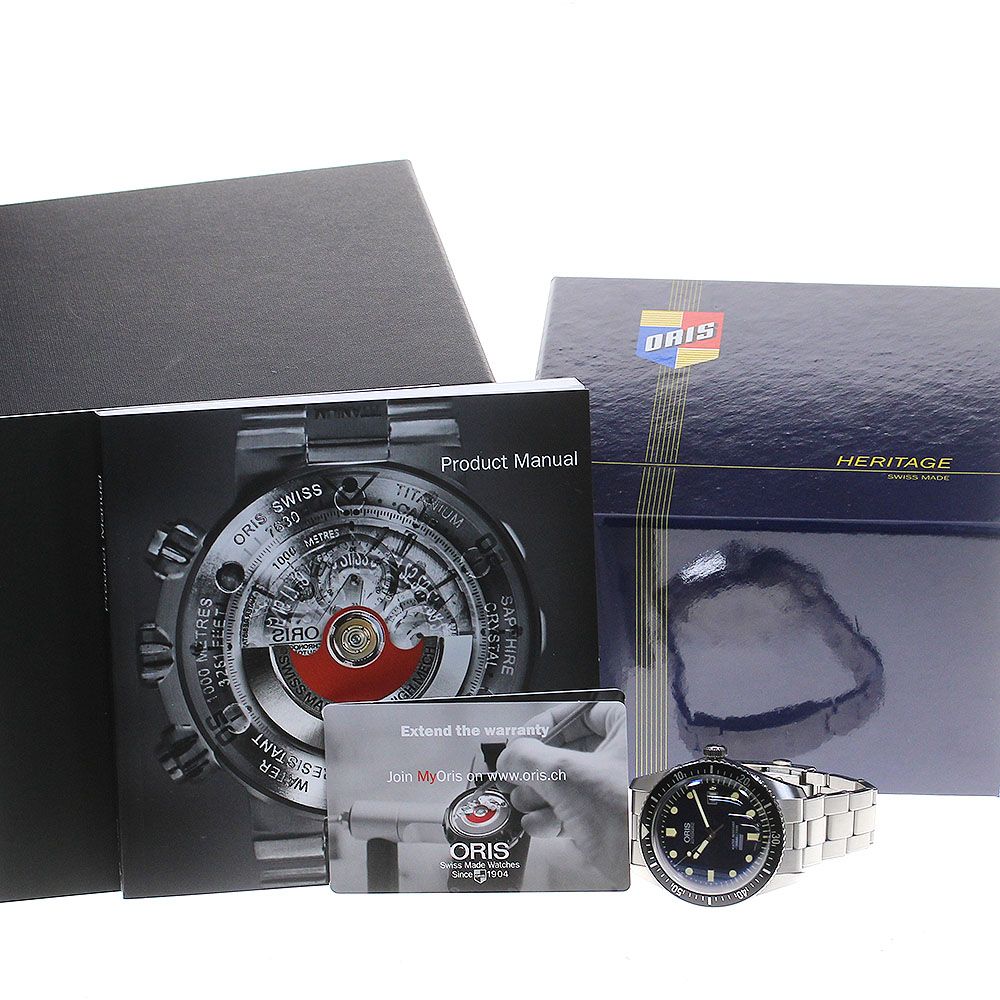 ☆箱付！美品！ORIS オリス ダイバーズ 65 7720 ブルー 裏スケ 自動 