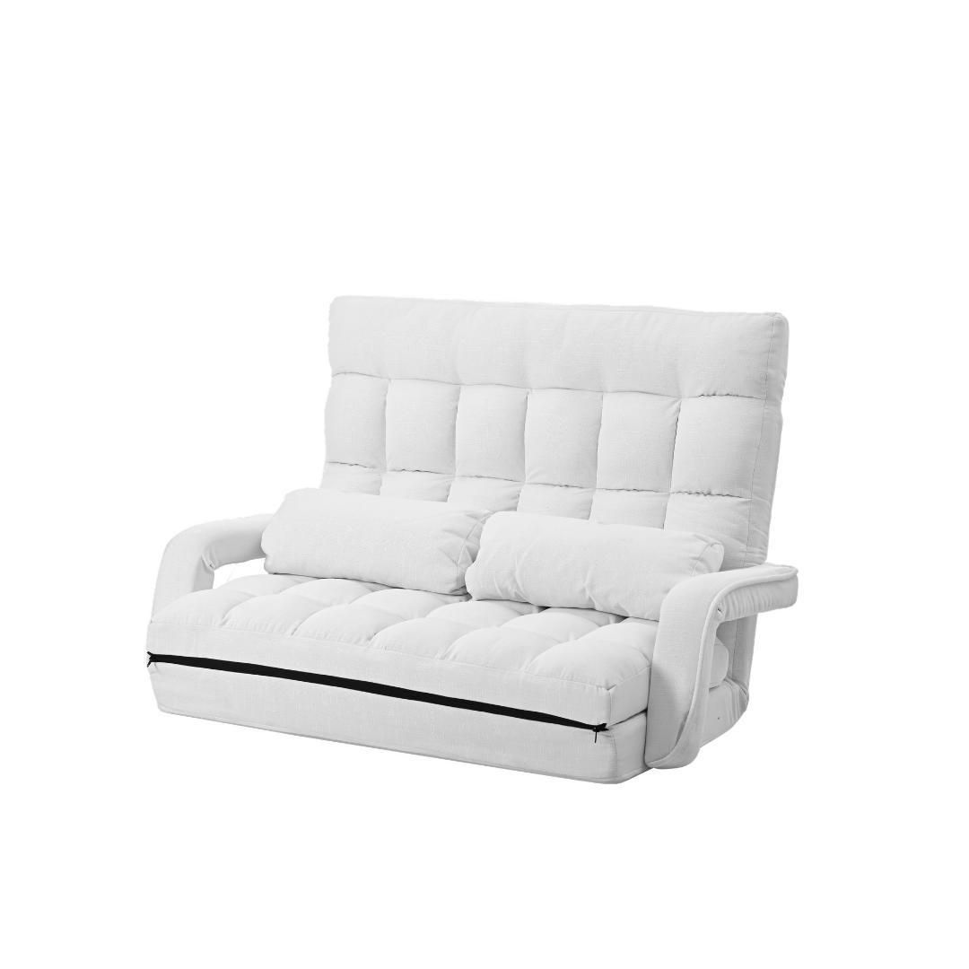 座椅子 二人掛け 4WAY 連動肘つき リクライニングソファ 折りたたみ 座