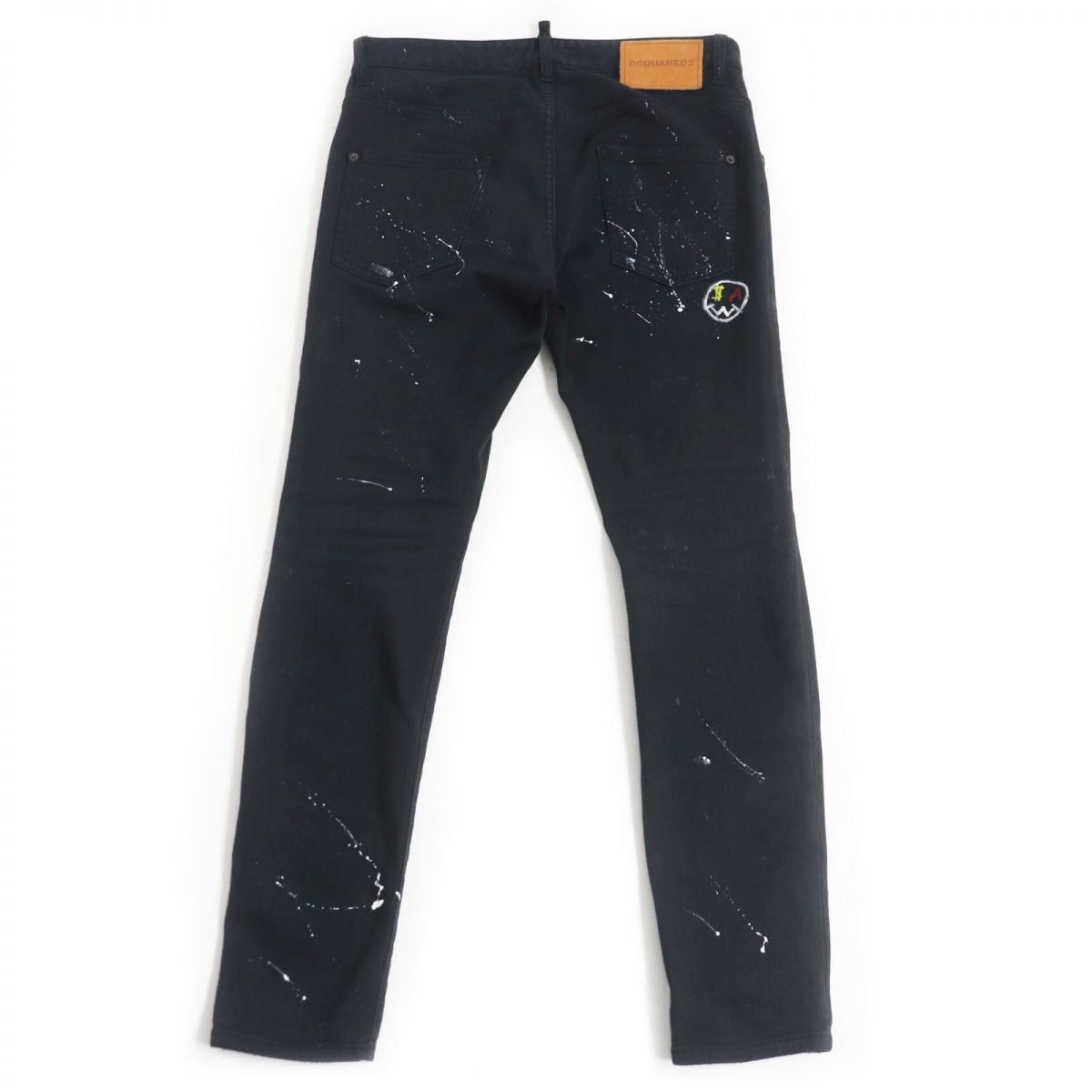 美品□21AW ディースクエアード S71LB0885 Super Twiny Jean ペンキ加工 クラッシュデニムパンツ/スキニージーンズ 黒  48 伊製 正規品 - メルカリ