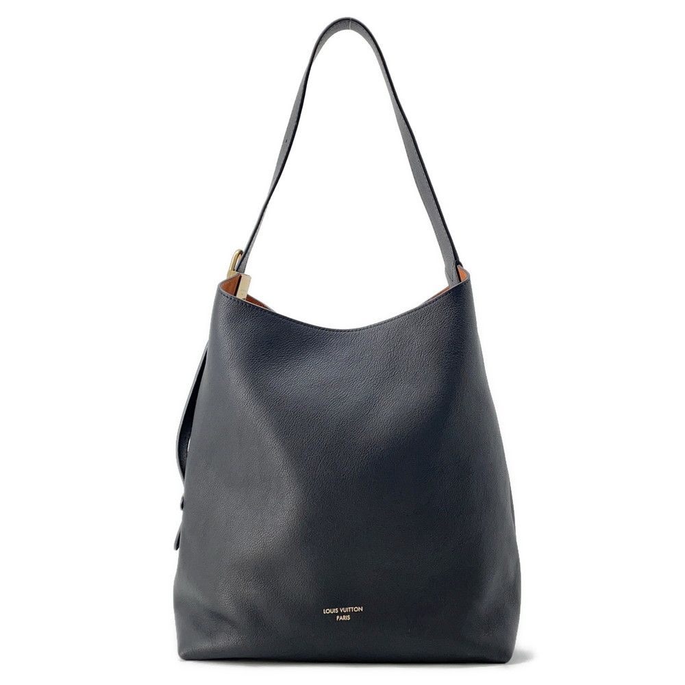 LOUIS VUITTON ブラックレザー キーホルダー LV ルイヴィトン キーリング キーケース 人気 レザー