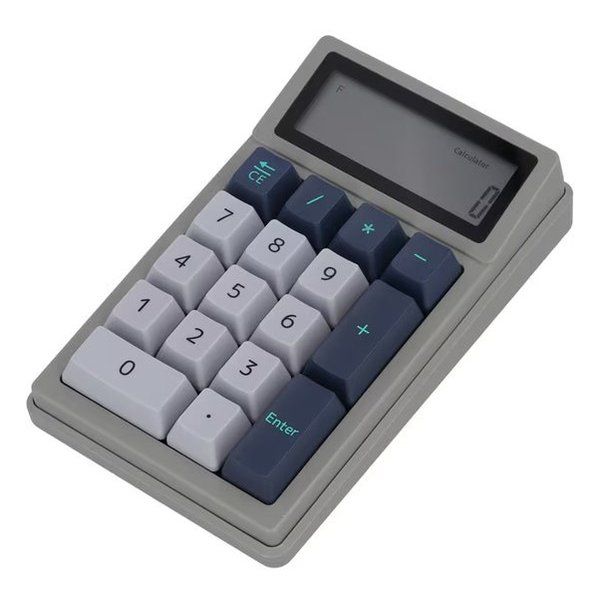 【新品･最短当日出荷】DENTEN（デンテン） テンキー配列計算器 電卓+テンキー  Bluetooth/USB接続/充電式/茶軸/ネイビー+ブルー DENTEN 電卓テンキー 茶軸 (2614011)