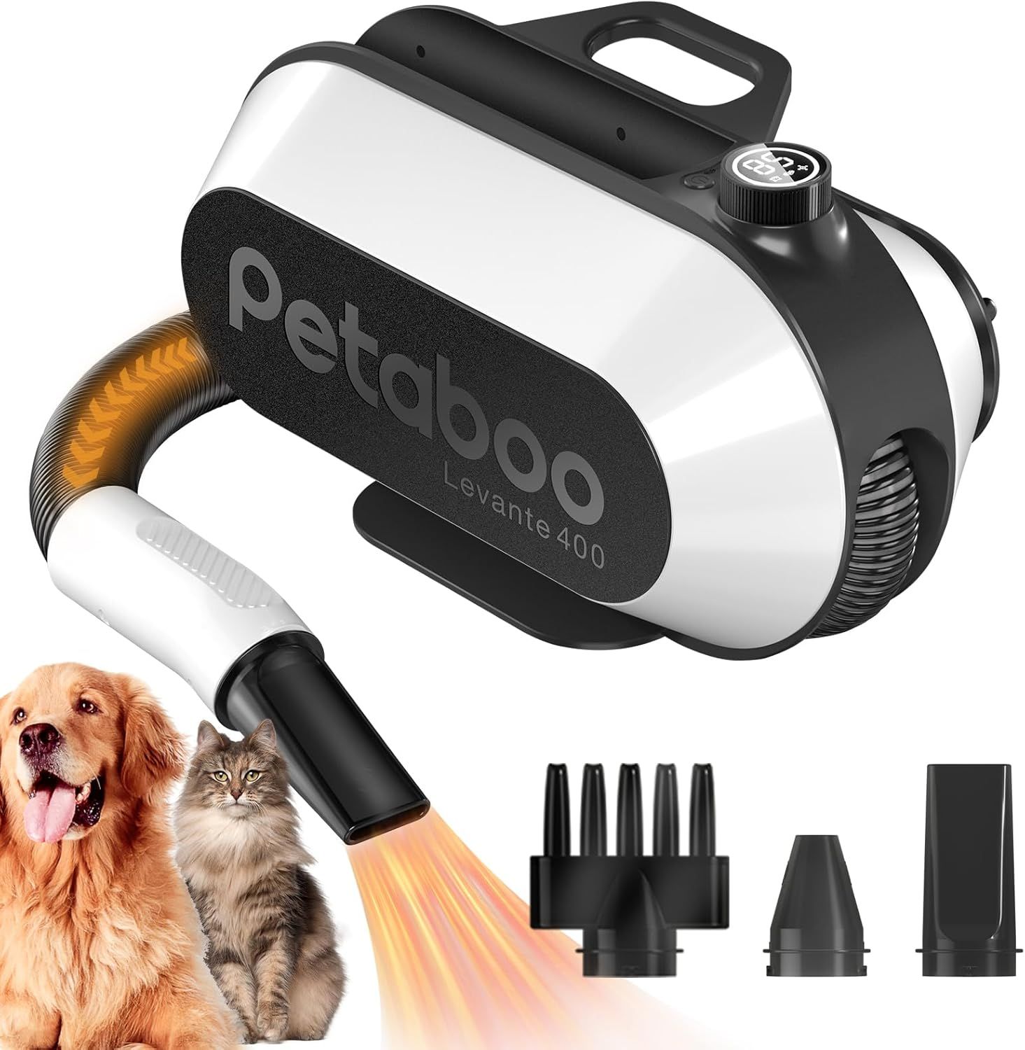 犬 ドライヤー petaboo ペットドライヤー ハイパワー風力で速乾 静電気除去 大風量 騒音低減 犬用ドライヤー 一体型収納 ペットヘア乾燥機 ペット用 送風機 99段風速調整 温度調整 静電気除去 犬用 ブロワー 多頭飼い ペットサロン PSE