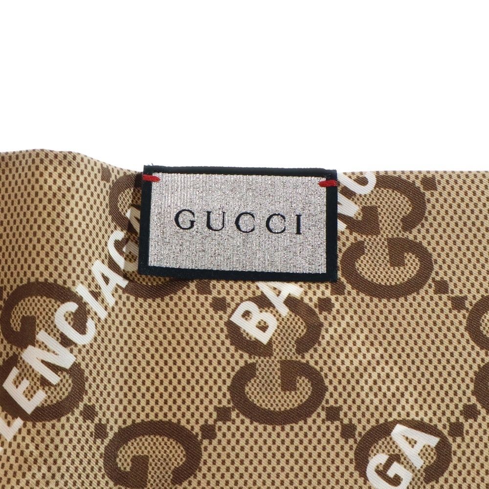 【美品】GUCCI シルク ネックボウ スカーフ 国内発送☆GUCCI】フローラ プリント シルク ネックボウ (GUCCI