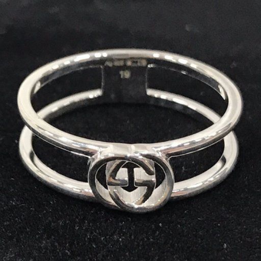 グッチ GUCCI 298036-J8400 8106 指輪 リング 19号 メンズ レディース ユニセックス ブランド インターロッキングG ロゴ GG シルバー 925 6256071