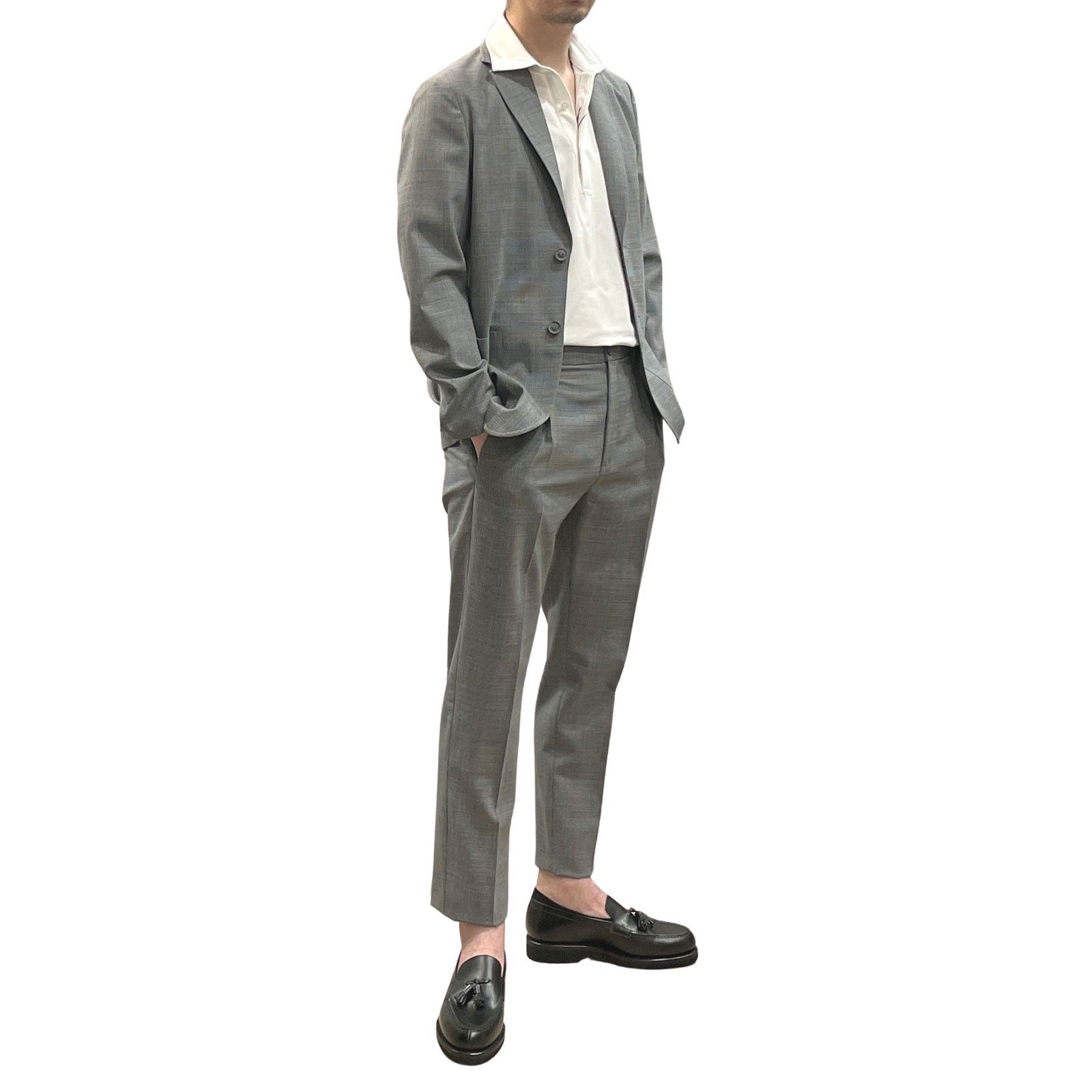 T-JACKET ティージャケット ウォッシャブルウール ストレッチ グレン