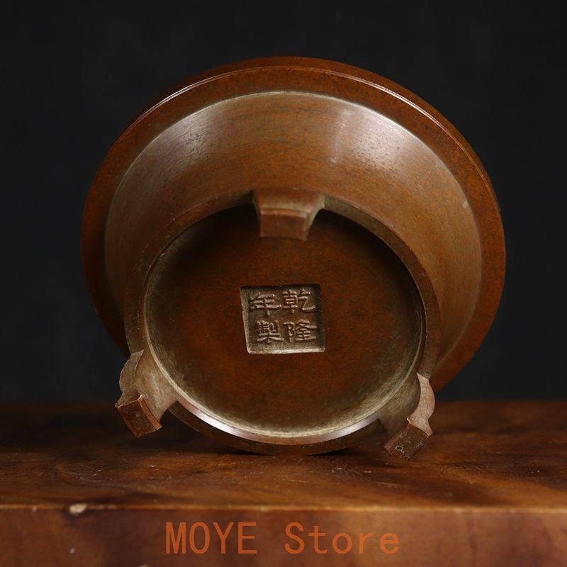 銅製 蘇工如意三足炉 盤香炉 檀香炉 茶道具 香道具 装飾品 工芸品 置物 銅製 蘇工如意三足炉 盤香炉 檀香炉 茶道具 香道具 装飾品 工芸