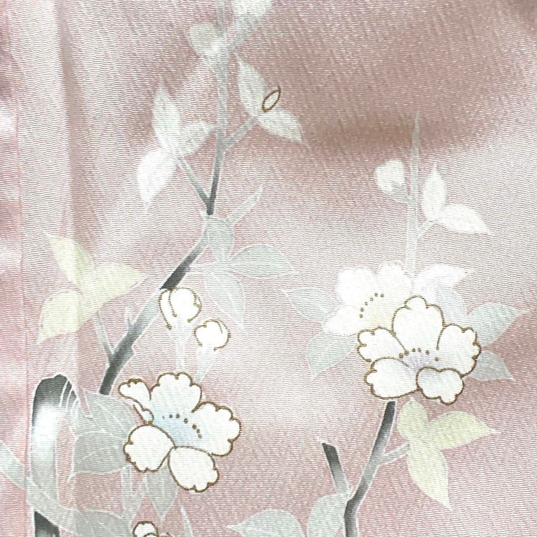 送料無料 店舗 付け下げ 刺繍 花模様 鳥 菱 リーフ 紋無し 着物 054a d（付け 着物・浴衣