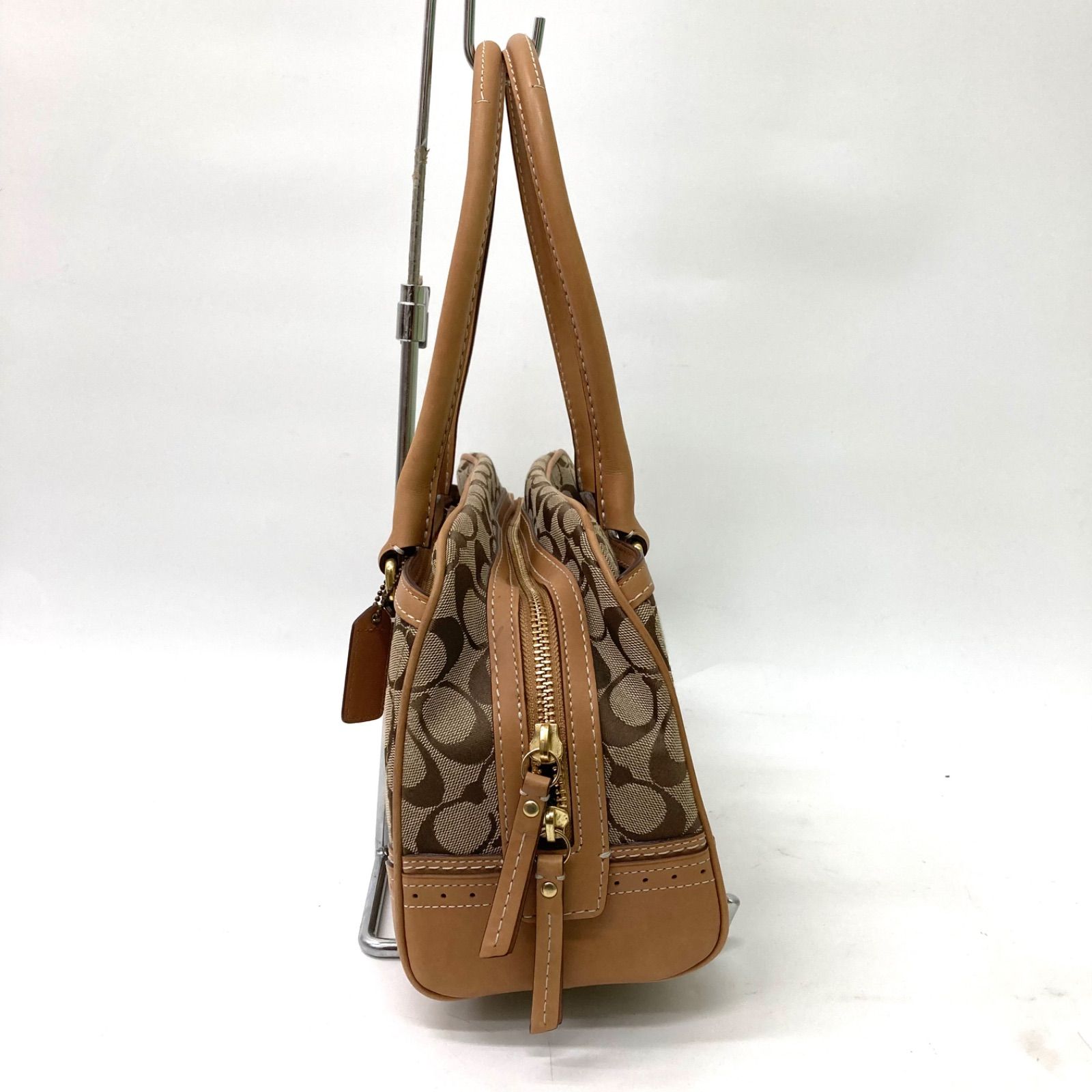 COACHコーチ ハンプトンズ サッチェルハンドバッグ シグネチャー ブラウン COACH】コーチ ハンプトンズ サッチェル ハンドバッグ