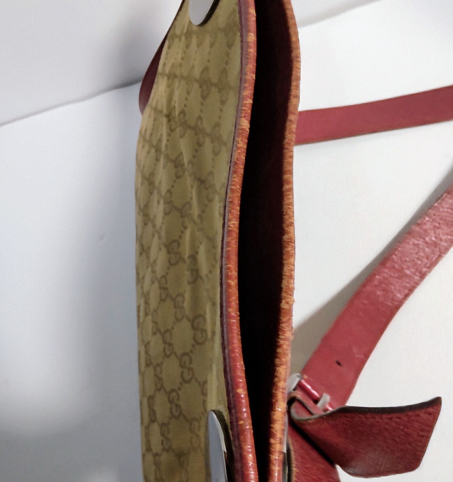 USED中古品】 GUCCI グッチ 120841 GG柄 GGキャンバス×レザー