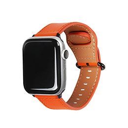 EGARDEN GENUINE LEATHER STRAP for Apple Watch 41/40/38mm Apple Watch用バンド オレンジ EGD20602AW