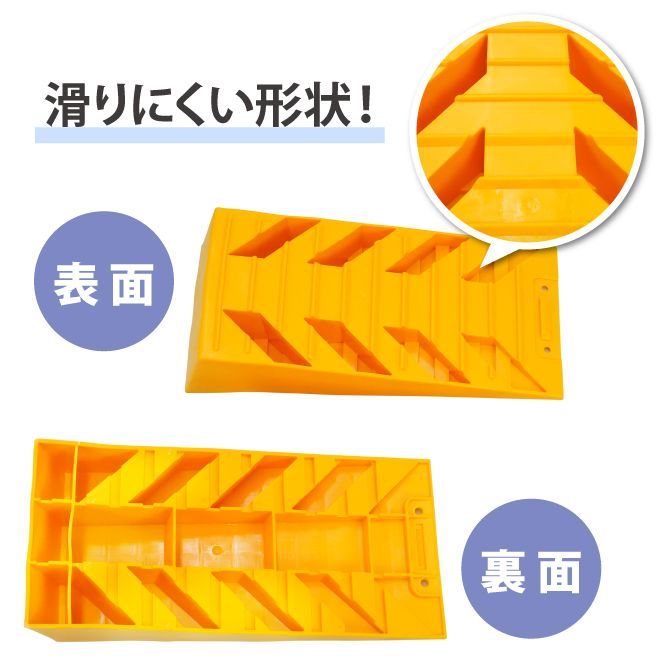 カースロープ レベルスロープ キャンピングカーレベラー 収納袋つき 2個セット 軽量 コンパクト カーランプ スロープ プラスチックラダーレール KIKAIYA