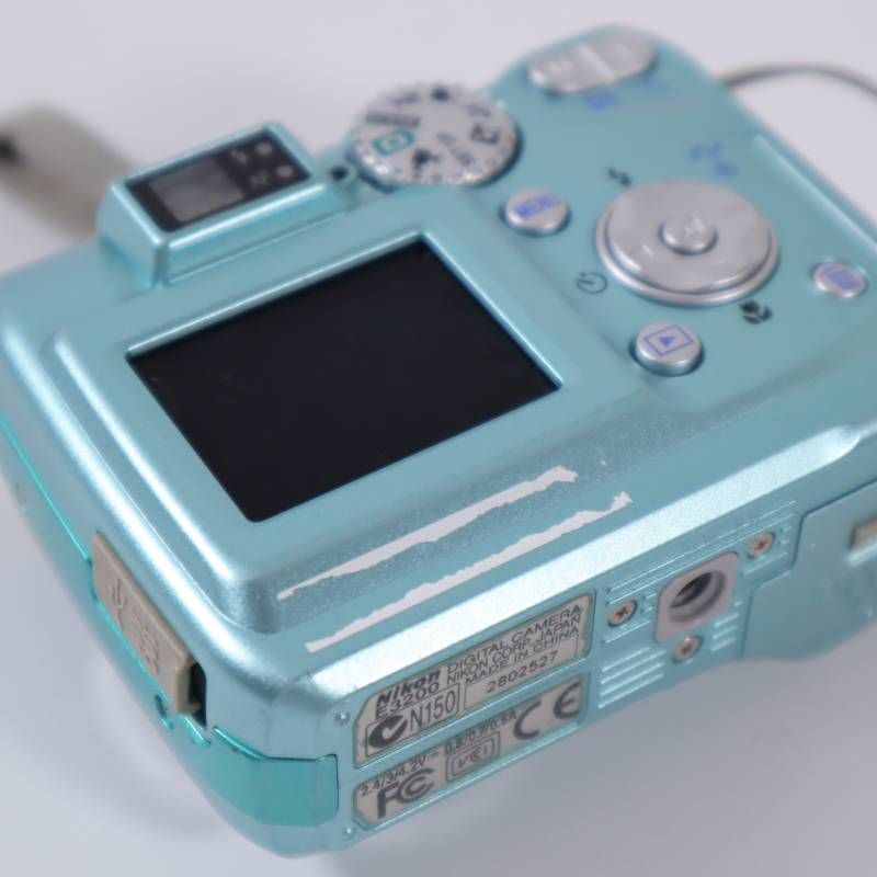 レトロ可愛い】Nikon COOLPIX 3200 水色 コンデジ デジタルカメラ 動作