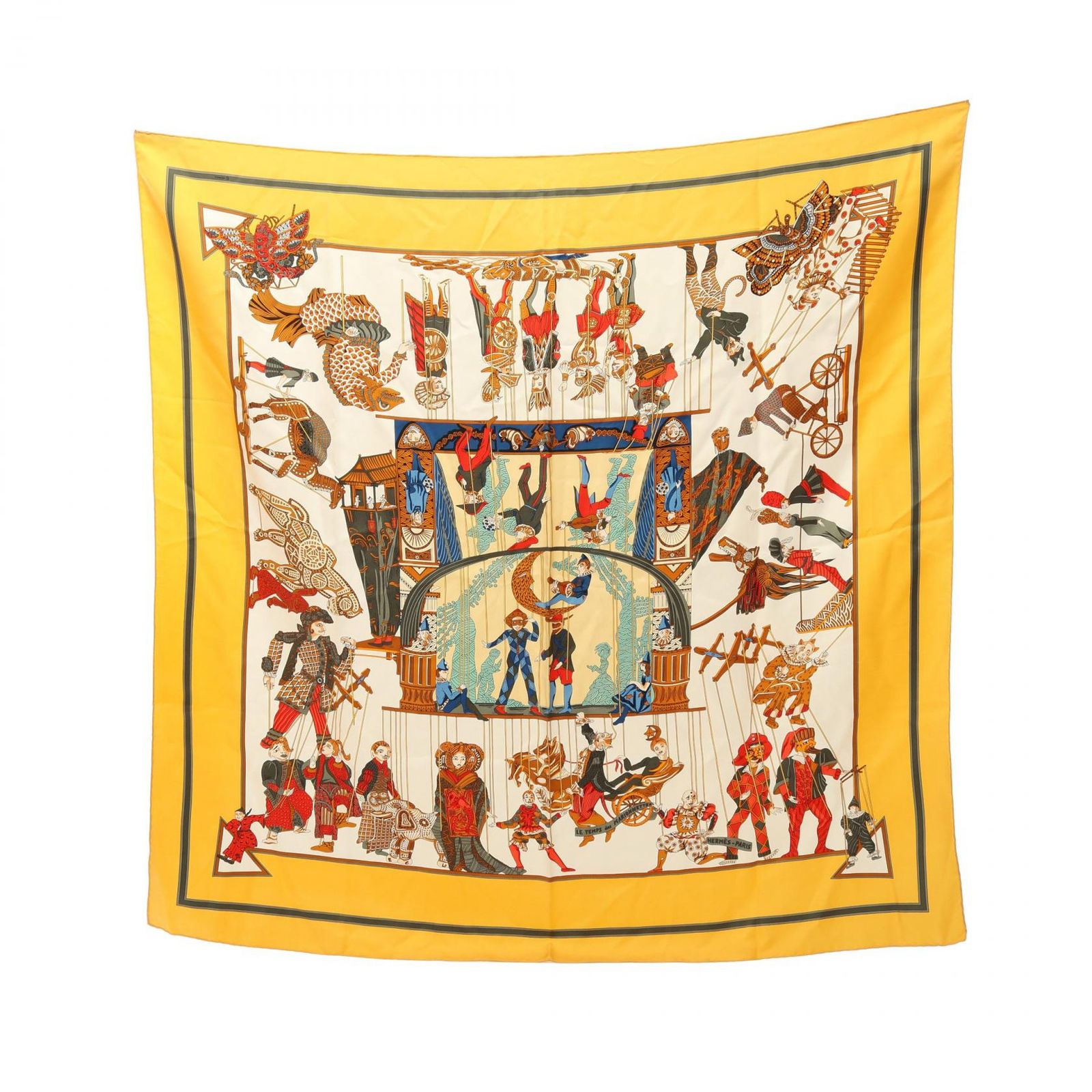 HERMES エルメス カレ90 LE TEMPS des MARIONNETTES スカーフ