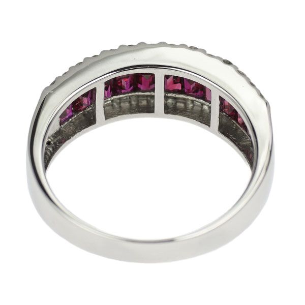 Pt950 ルビー ダイヤモンド リング 0.95ct D0.30ct 