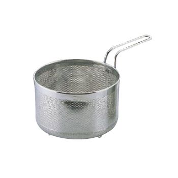 UK 18-8 パンチングボイルバスケット 24cm 片手 浅型 (030343-024)