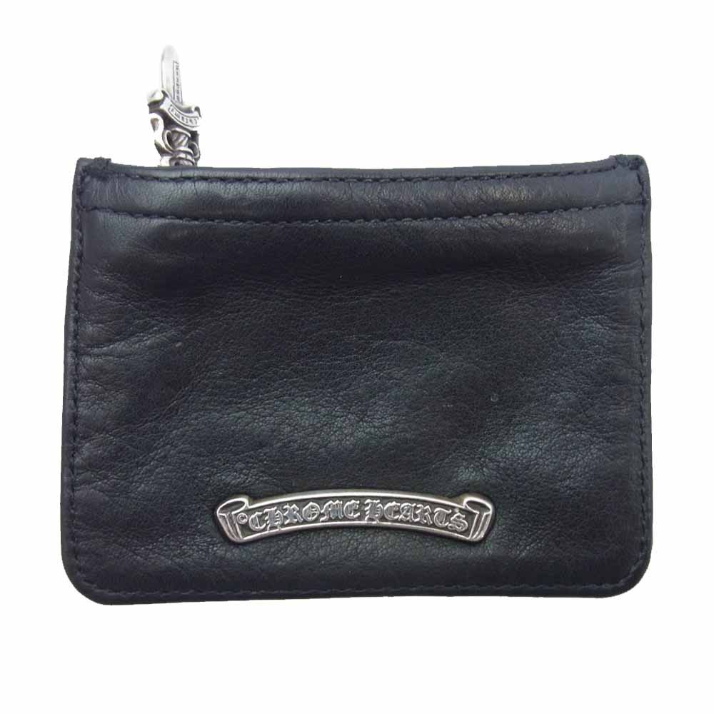CHROME HEARTS クロムハーツ 原本無 ZPR CHNG 3×4 ダガージップ レザー ジッパー スクロールラベル チェンジパース コインケース 小銭入れ ブラック系
