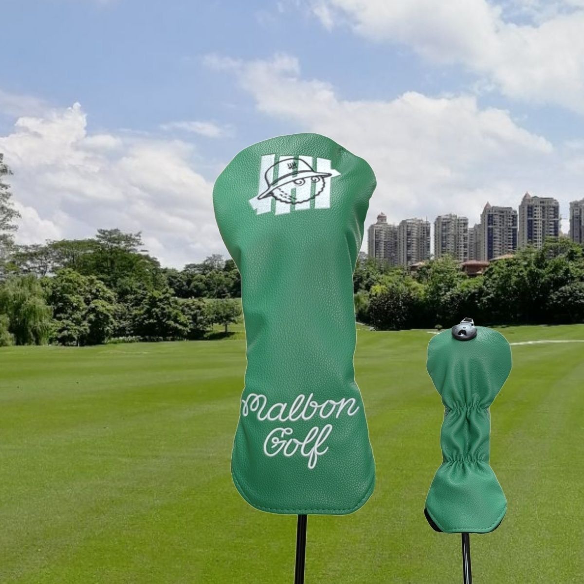 Malbon マルボン ゴルフ ヘッドカバー 4個セット クラブカバー グリーン Malbon マルボン ゴルフ ヘッドカバー 4個セット クラブカバー