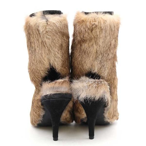 CELINE ブラウンファー付きブーツ CELINE ブラウンファー付きブーツ