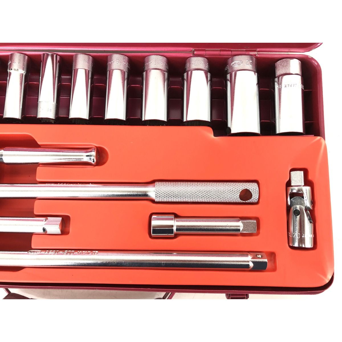 KTC ケーティーシー ハンドツール 9.5sq ディープソケットレンチセット B2512R レッド HRDEVELOPMENT_JP