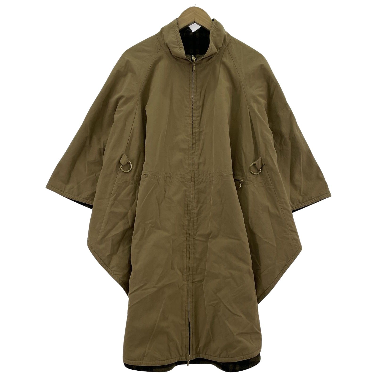 Drawer 定価23万ウールリバーシブルファーケープコート36ドゥロワー