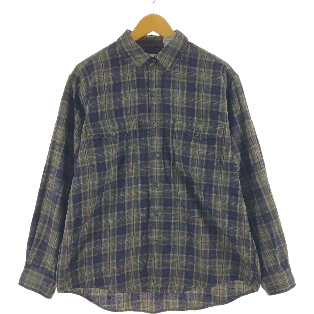 古着 90年代 ギャップ GAP オールドギャップ チェック柄 ウールシャツ メンズL相当 ヴィンテージ/eaa504761