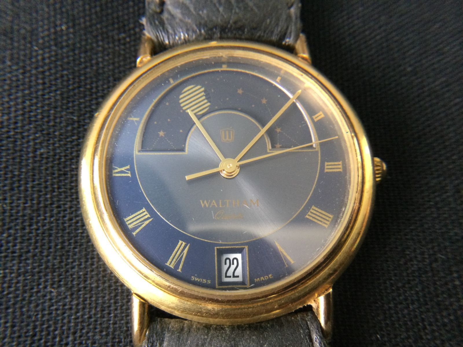 ウォルサム　ニューポート　自動巻き WALTHAM ウォルサム ニューポート ゴールドダイヤル GP 自動巻き メンズ