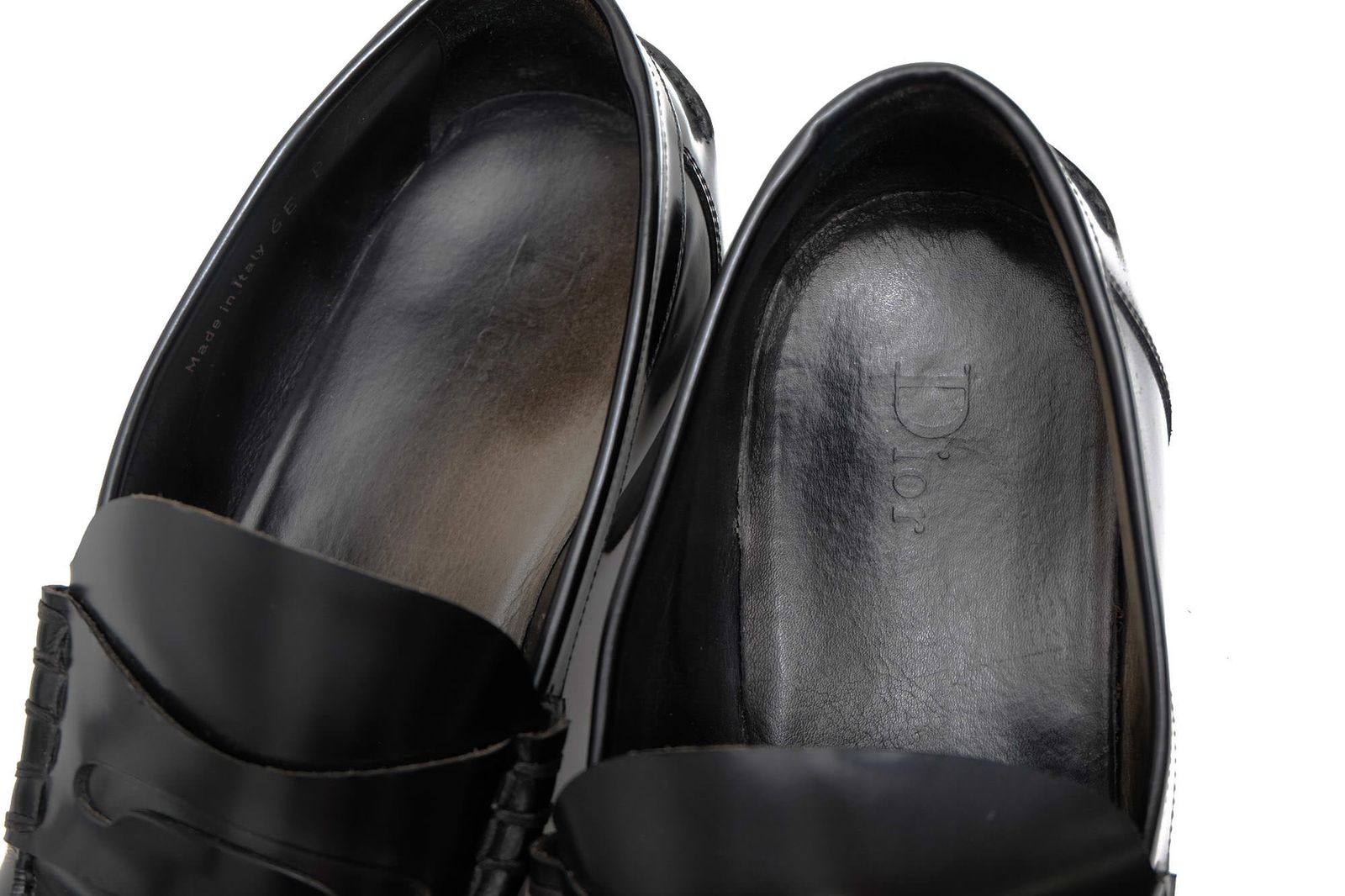 【関税込み】ディオールオム／Dior HOMME コインローファー ペニーローファー シューズ 靴 メンズ 男性 男性用レザー 革 本革 ブラック 黒  上履き