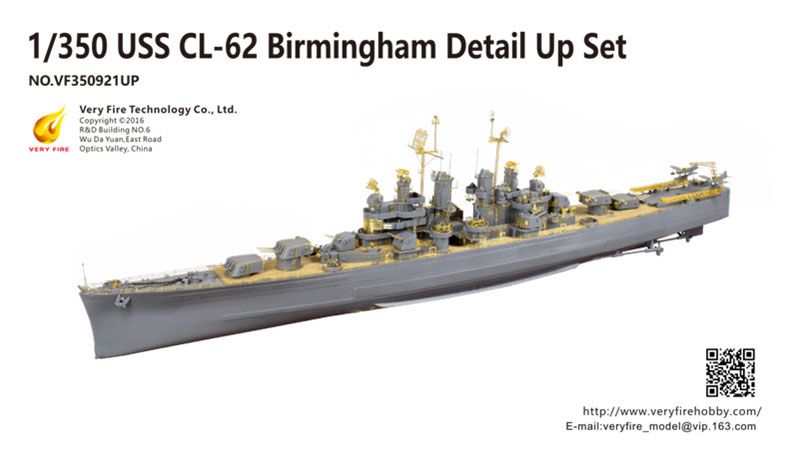 1|350 米海軍軽巡洋艦 USS バーミングハム CL-62 ディテールアップセット