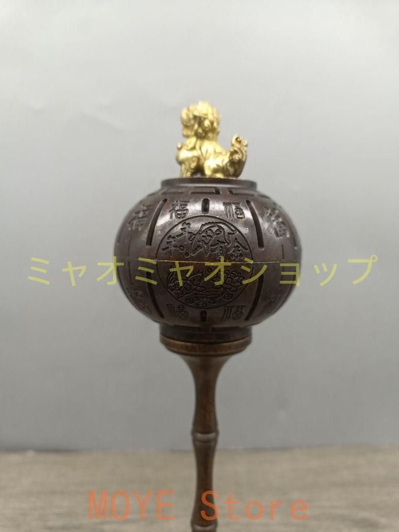 龍鳳高脚獅子蓋薫香炉