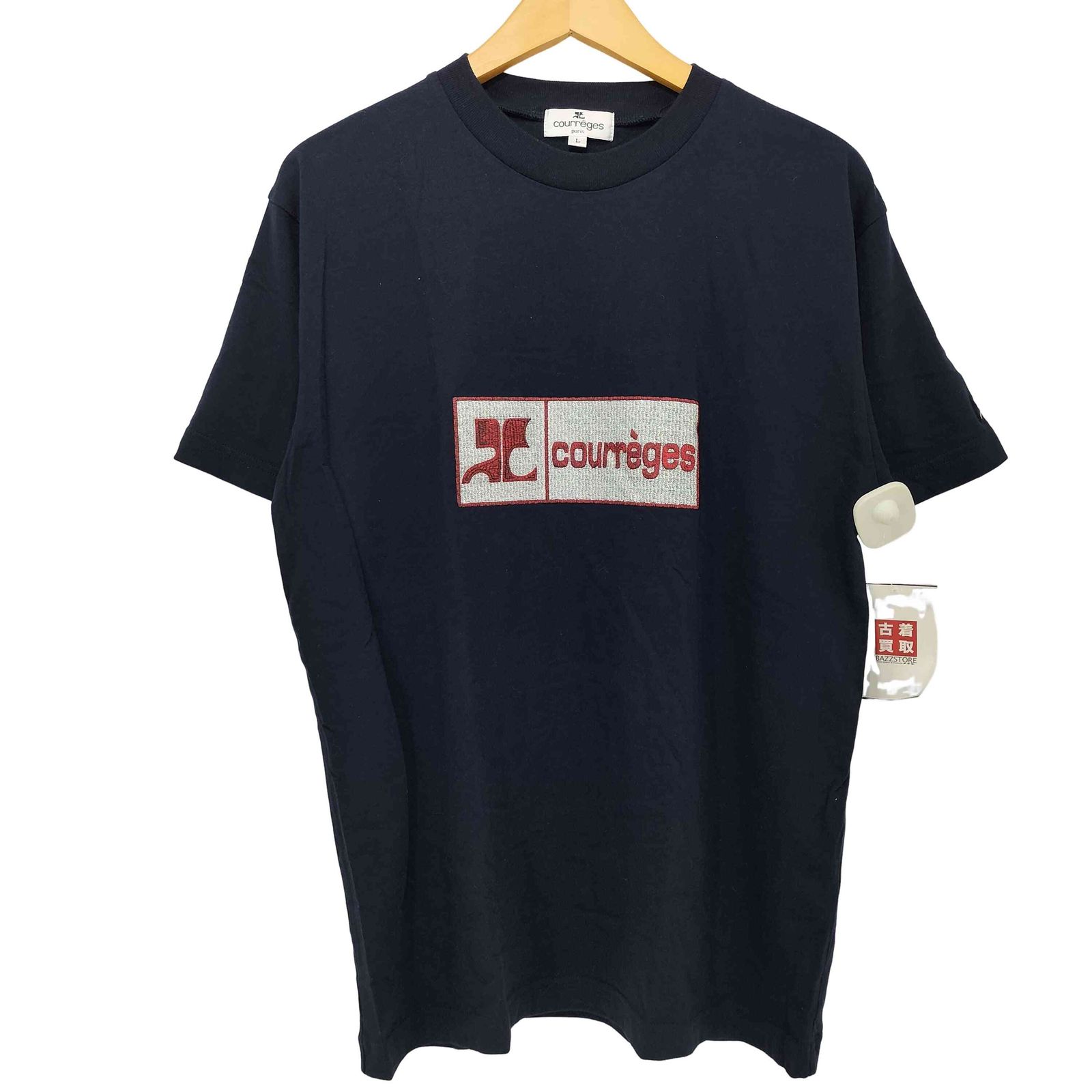 Courreges★ ロゴ パッチ クルーネック Tシャツ クレージュ courreges フロントロゴ クルーネックTシャツ