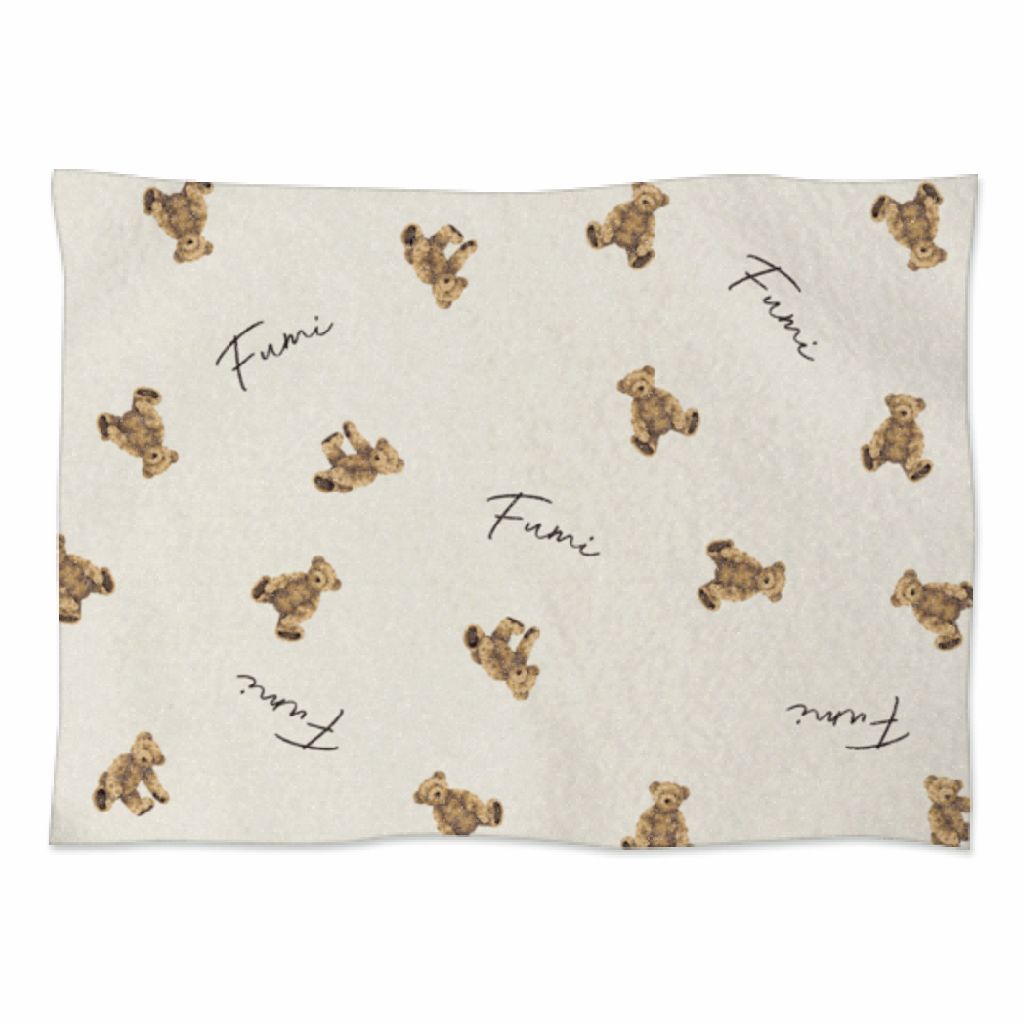 限定セール,正規品 Blanket/大きめTeddy bear(全7色)/名入れブランケット/出産祝い/名入れ/ブランケット