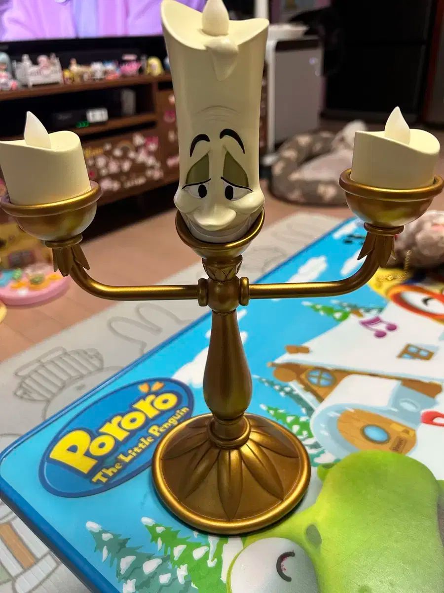 韓国インスドン女流作家蝋燭立 釉薬コバルトと24金箔 前衛陶芸 銘銘有