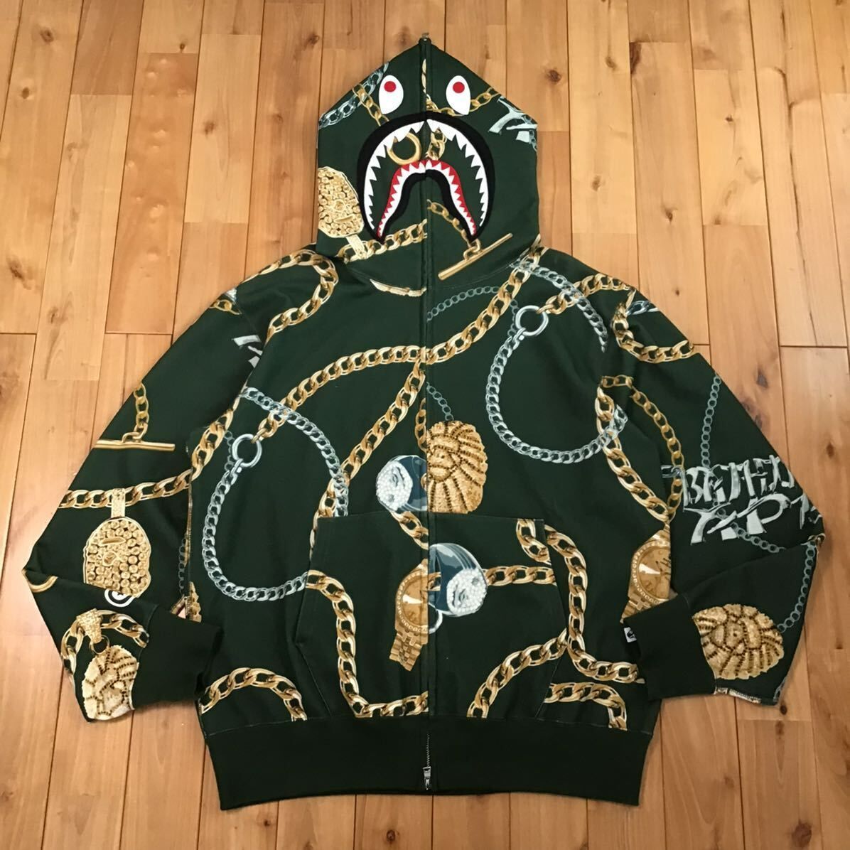 ☆2XL☆ BAPE JEWELS SHARK FULL ZIP HOODIE a bathing ape エイプ ベイプ アベイシングエイプ  シャーク パーカー XXL - メルカリ