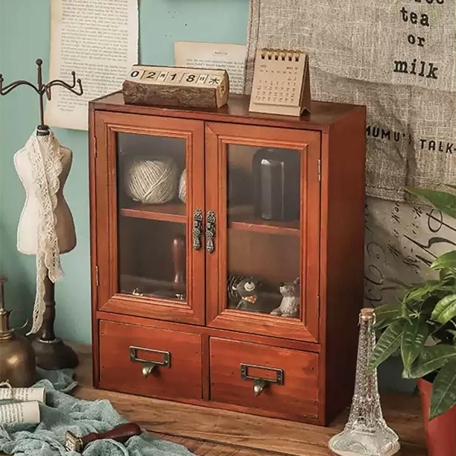 アンティーク卓上チェスト 木製 卓上 小物入れ ミニチェスト アンティーク ウッド 収納